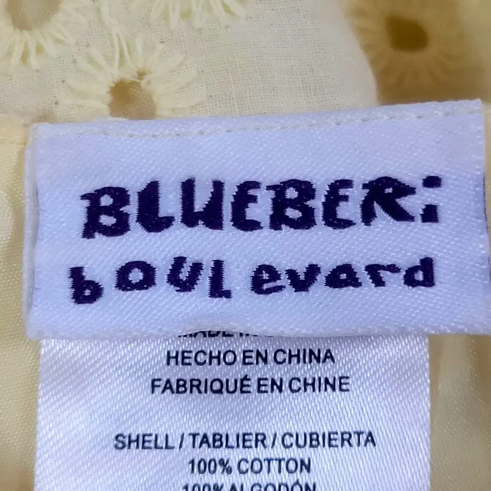 Blueberi Boulevard Yellow Daisy Eyelet Dress Size 4‎